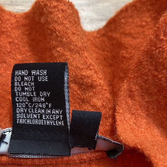 Sandro Jacket Womens Sz Large Orange Button Wool Long Sleeve Blazer Ruffles - Picture 8 of 8